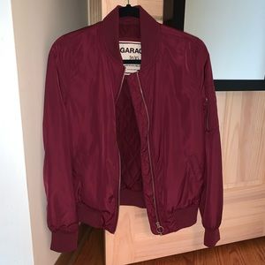 Garage Maroon bomber jacket